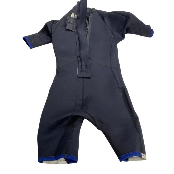 Xcel Axis 2mm Hydroflex Shorty Wetsuit Size Small Navy Gray Nylon Back Zipper - Picture 14 of 16